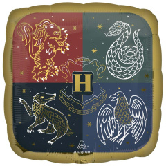 A Шар (18''/46 см) Квадрат, Гарри Поттер, Школа Хогвартс, 1 шт. в уп.